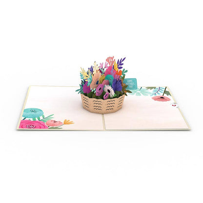 Mother's Day Basket Card, 5x7" Pop-up card, Flower