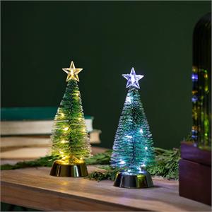 Shades of Green LED Table Decor Tree (individually priced)