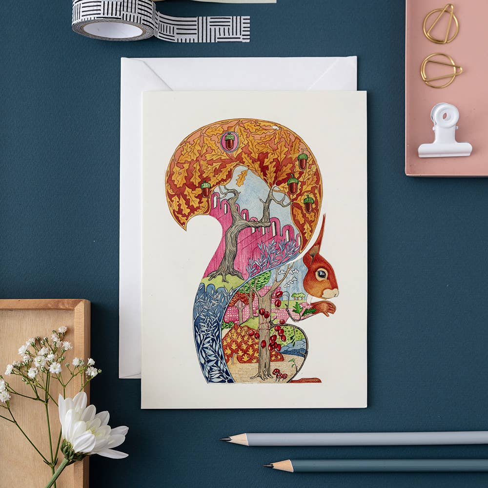 Red Squirrel Card