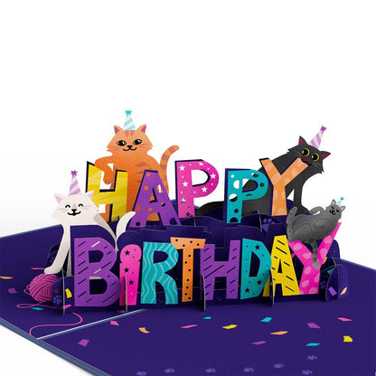 Happy Birthday Cats 5''x7'' Card, Birthday Cards