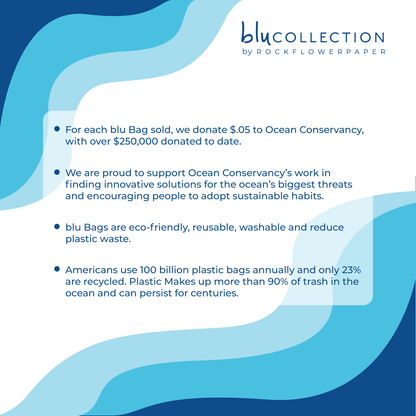 POPPIES blu Bag Reusable Shopper Tote