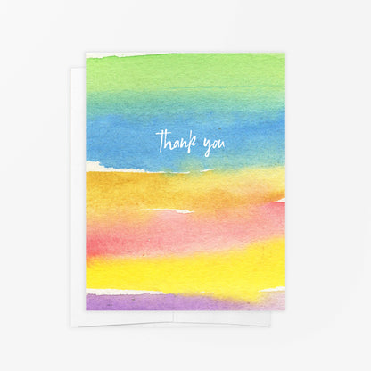 Greeting Card - thank you watercolor - Thank you card