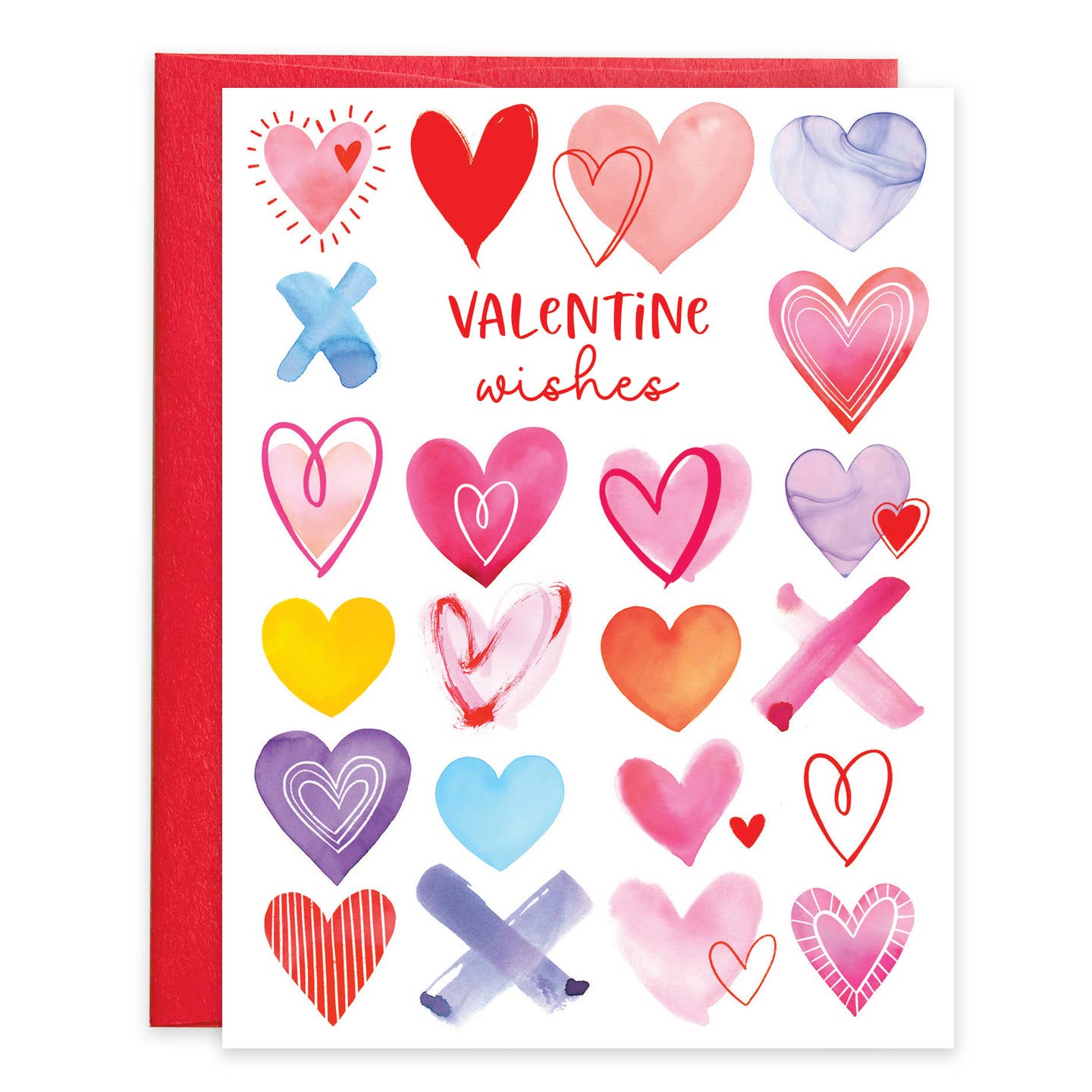 Colorful Xo Valentine Greeting Card