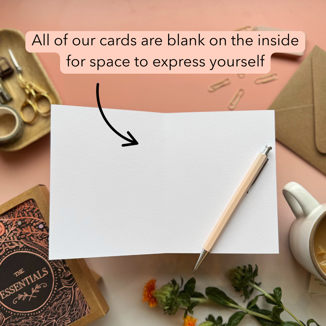 All The Swears and All The Prayers (Wild Roses) — Encouragement, Sympathy Card: Eco-friendly card pocket