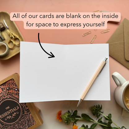 All The Swears and All The Prayers (Wild Roses) — Encouragement, Sympathy Card: Eco-friendly card pocket