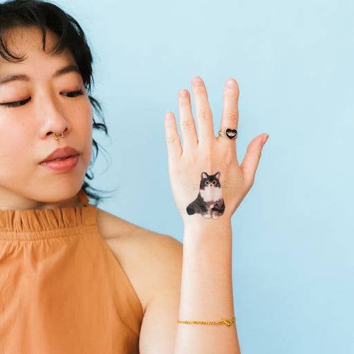 Tattly Curious Cat Tattoo - Thumbnail 3