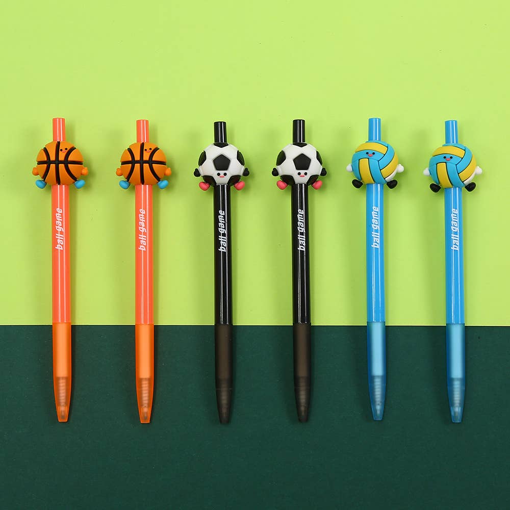 Sports Ball Game Retractable Gel Pen