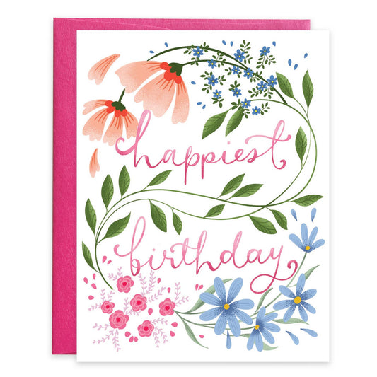 Flowery Birthday Greeting Card
