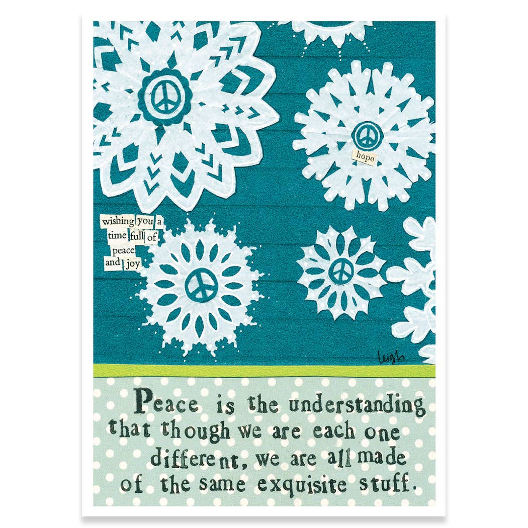 Peace Holiday Greeting Card 4.5 X 6.25"
