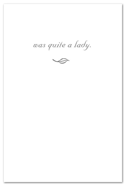 Quite A Lady card