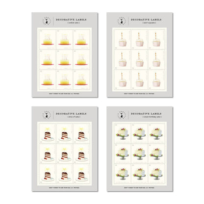 Birthday Cakes - Decorative Labels