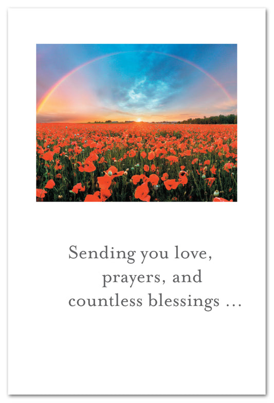 Rainbow Over Poppy Field card