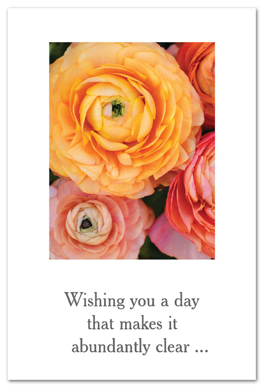 Colorful Ranunculus card