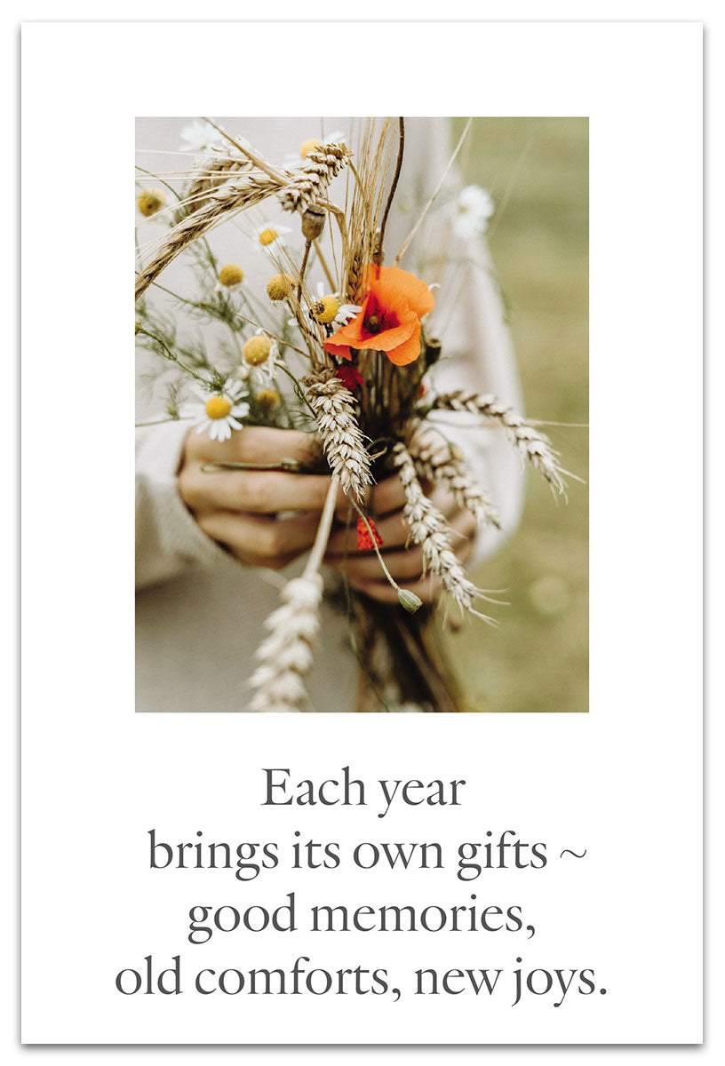Hands Holding Wildflowers card