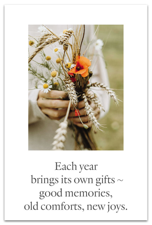 Hands Holding Wildflowers card