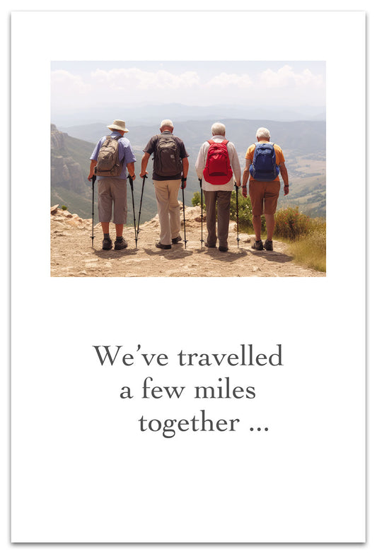 Hikers at Overlook card
