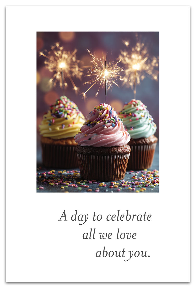 Cupcakes with Sparklers card
