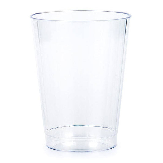 Clear 12 oz Plastic Tumblers, 8/Pkg