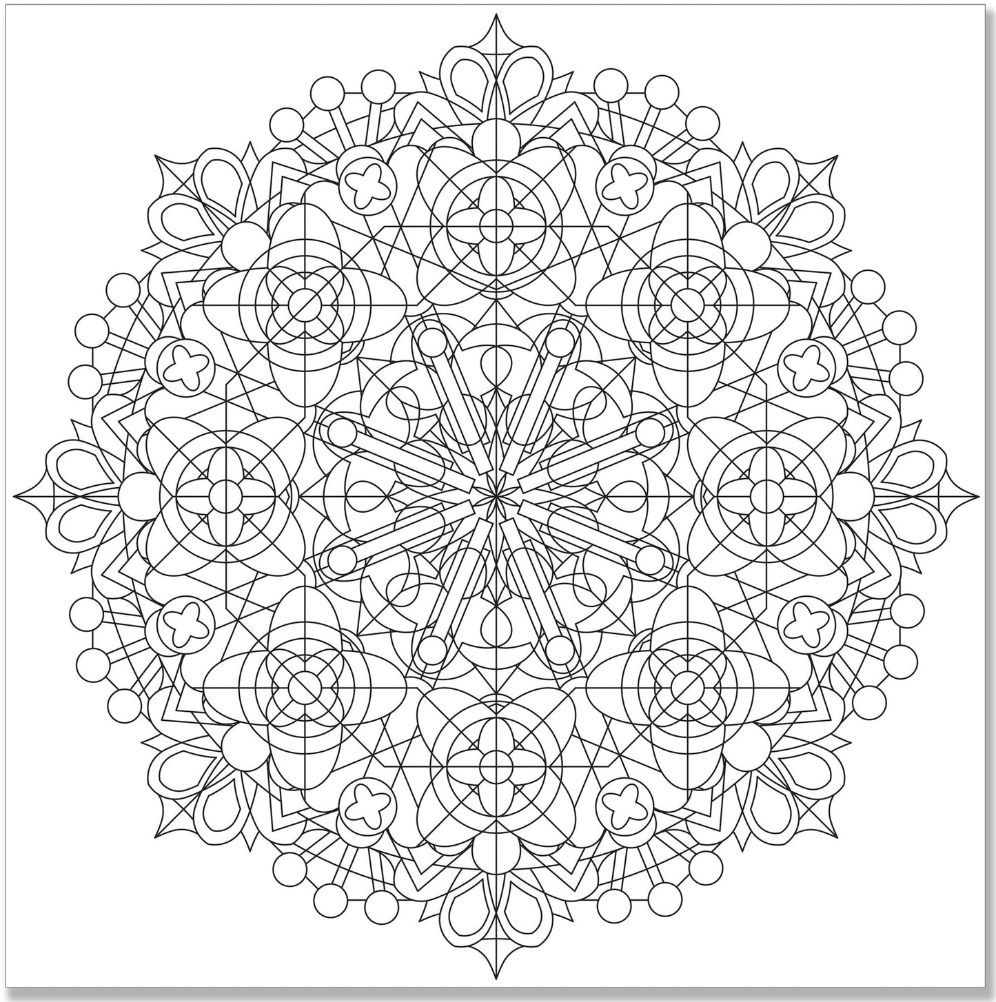 Kaleidoscope Designs Artist's Coloring Book