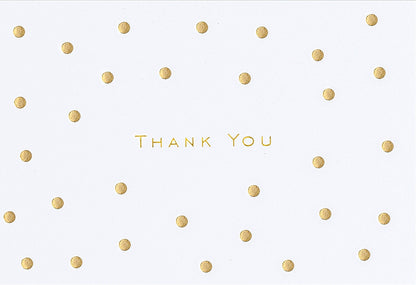 Gold Dots Thank You Notes