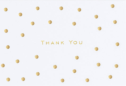 Gold Dots Thank You Notes