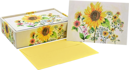 Watercolor Sunflower Note Cards