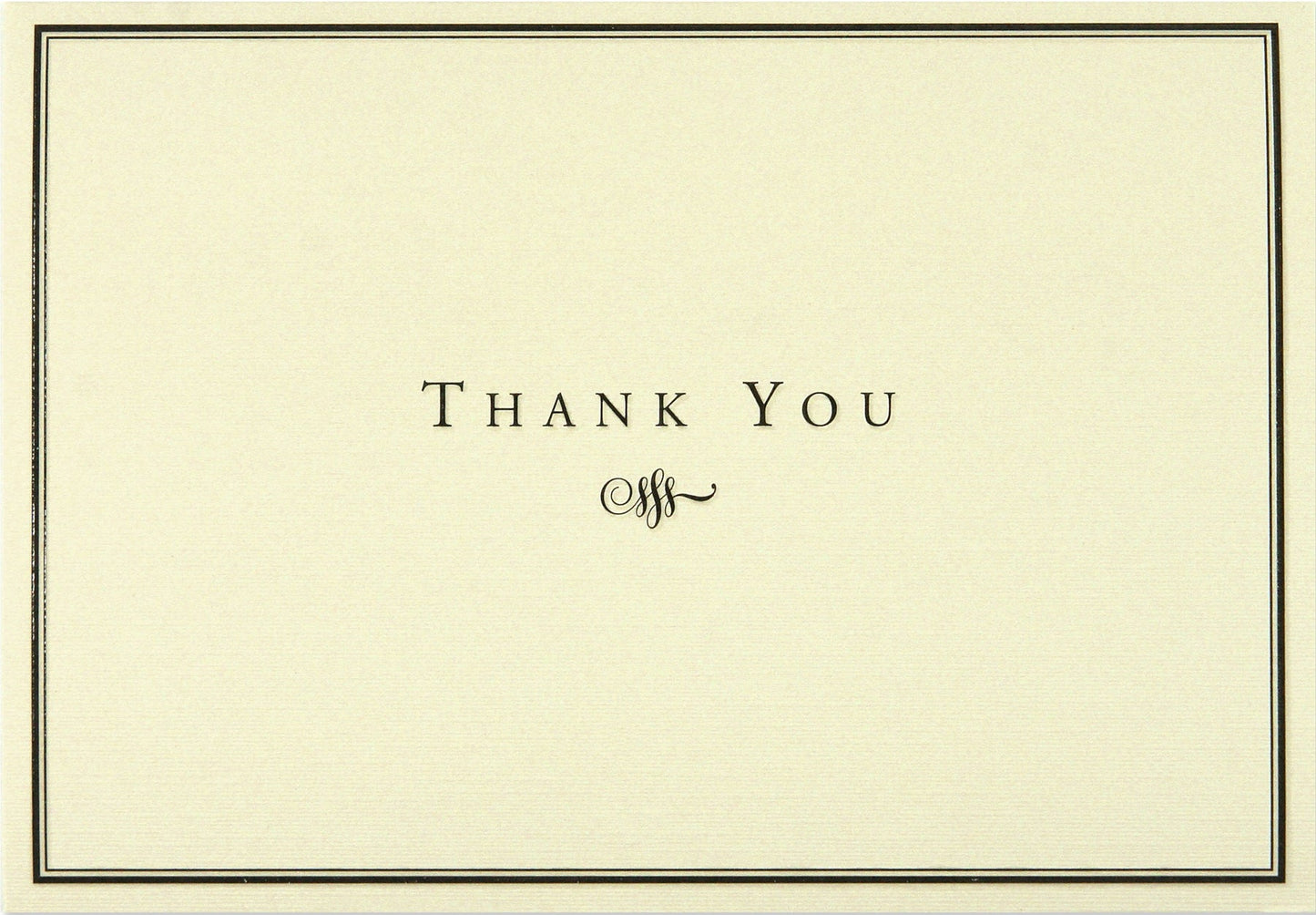 Black And Cream Thank You Notes