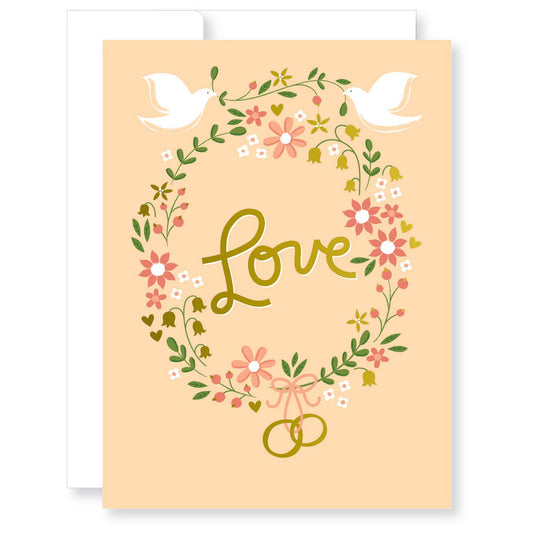 Love Doves Wedding Greeting Card