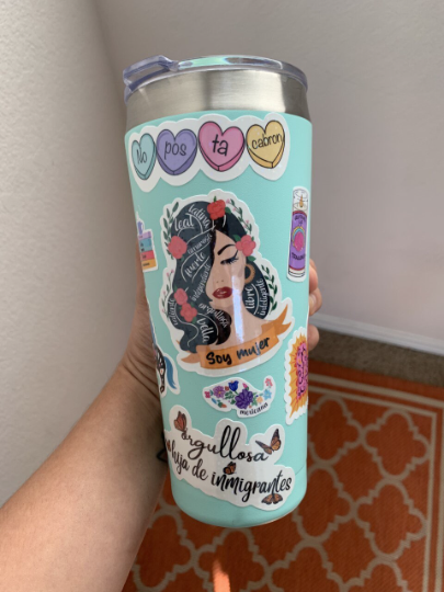 Soy mujer water resistant sticker