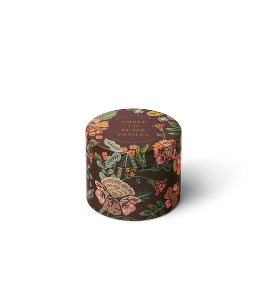 Gracie Amber and Black Vanilla 3 oz Tin Candle