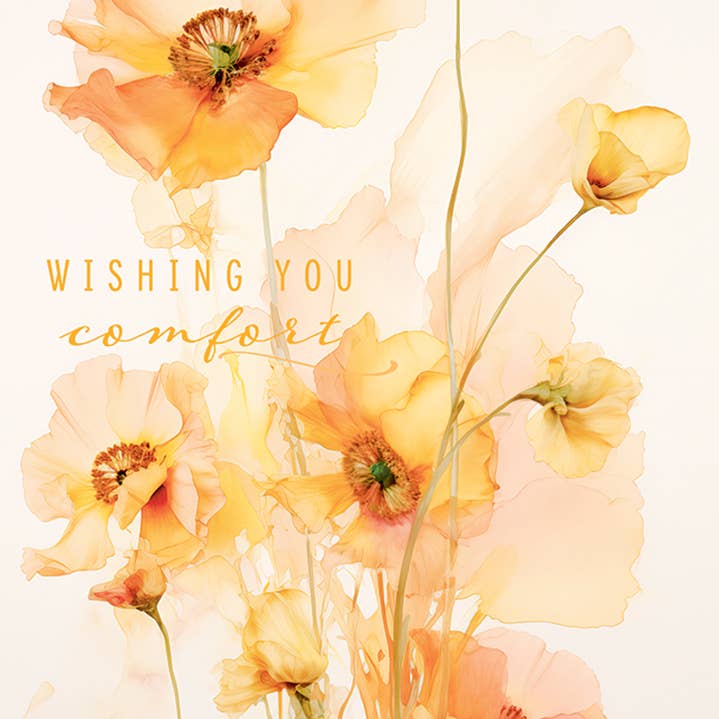 Golden Poppies Sympathy Greeting Card
