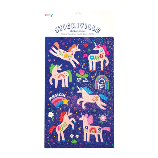 Stickiville Standard - Magical Unicorns (Holographic Glitter)