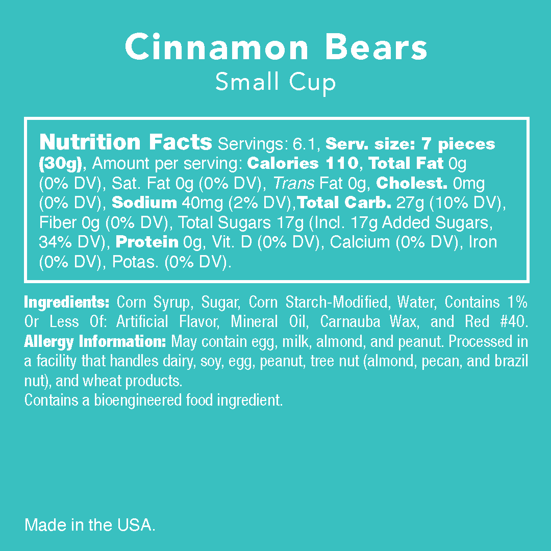 Cinnamon Gummy Bear Candies