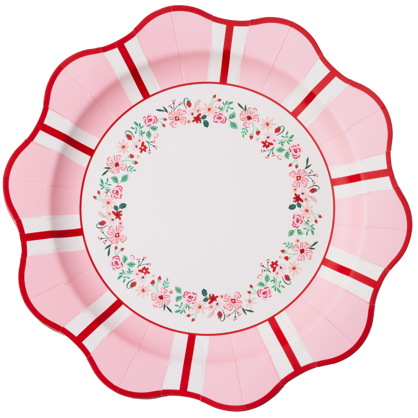 PINK & RED FLORAL DINNER PLATES