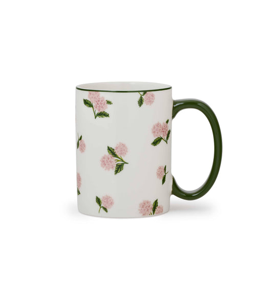 Pink Hydrangea Porcelain Mug