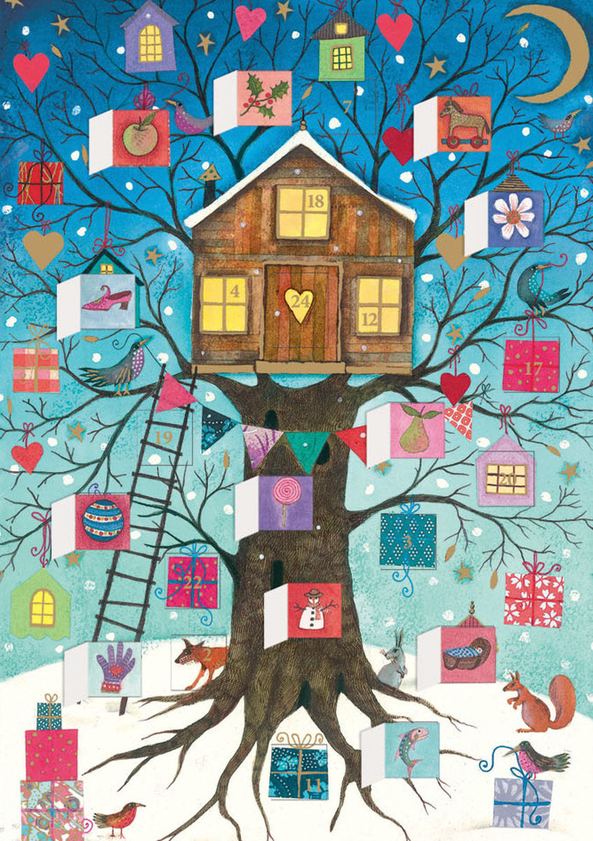 Christmas Tree Advent calendar card