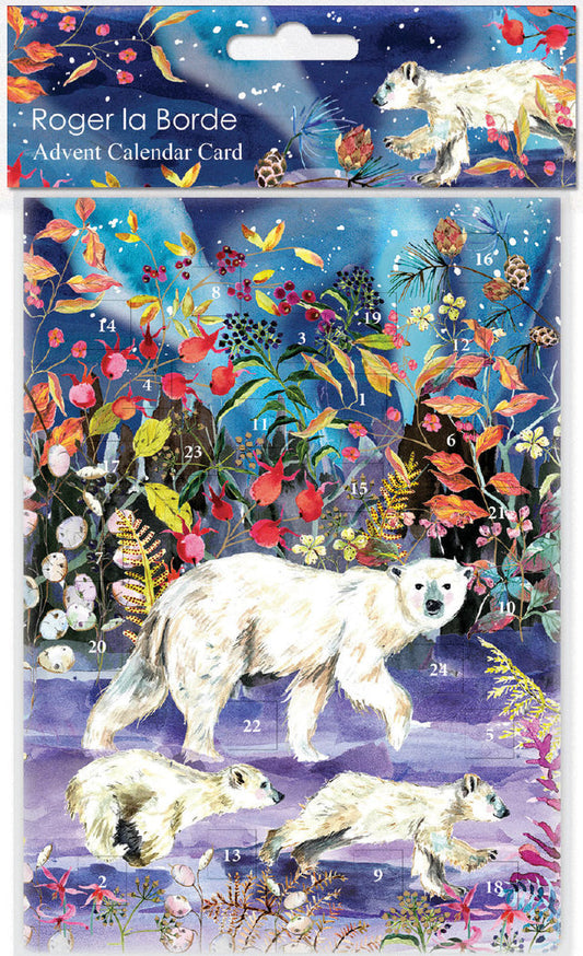 Aurora Bears Advent calendar card