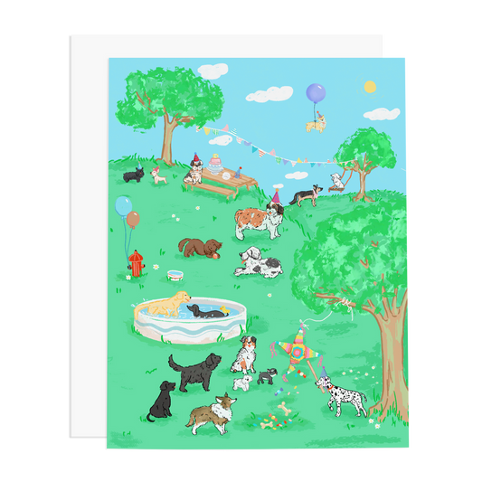 Dog Party Greeting Card