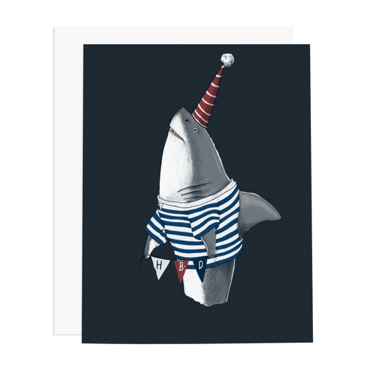 Shark Happy Birthday Greeting Card