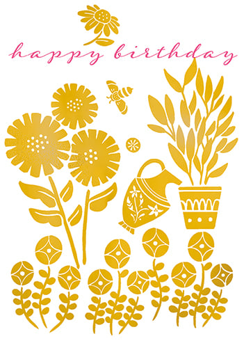 GOLDEN Birthday Card