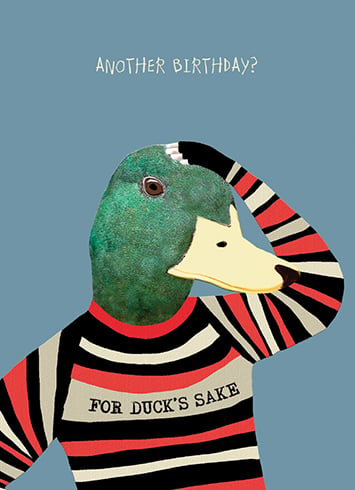 FOR DUCK'S SAKE Birthday Card