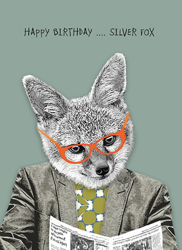 SILVER FOX Greeting Card