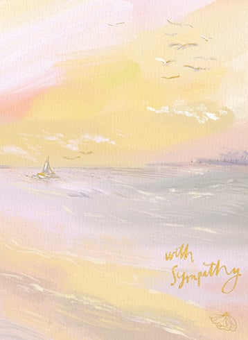 SAILBOAT Sympathy Greeting Card