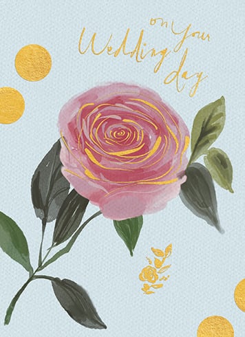 SINGLE ROSE Wedding Card