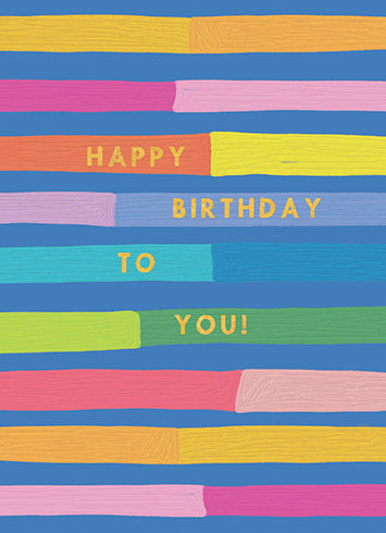 STRIPED Birthday Card