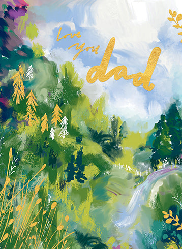 BY THE RIVER Father's Day Card