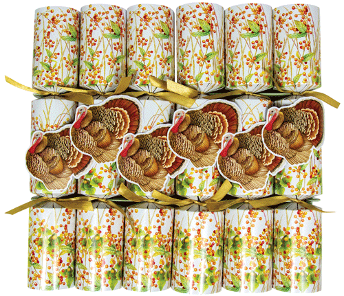 Turkey And Berries Celebration Crackers - 6 Per Box