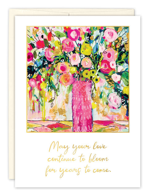 Wedding Blooms Wedding Card