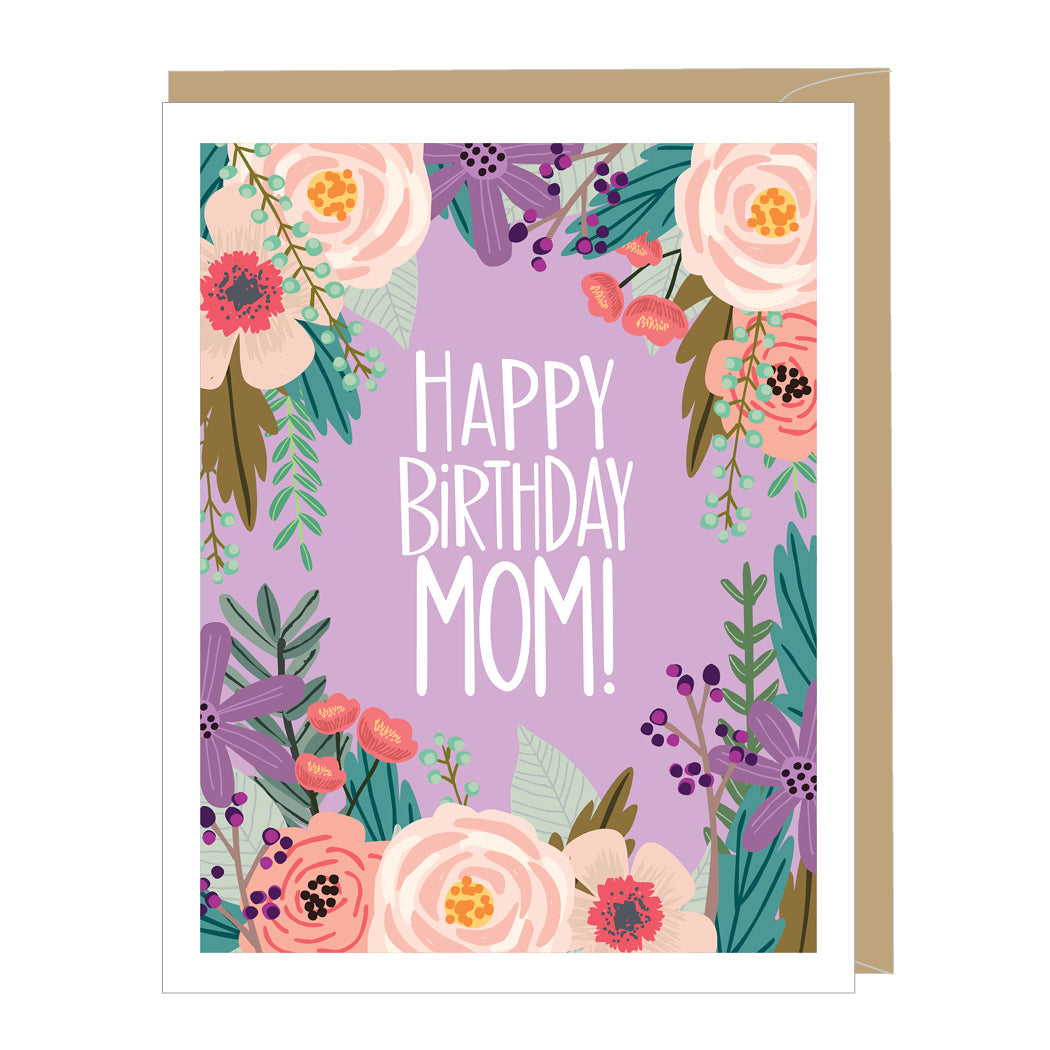 Floral MOM Birthday Card