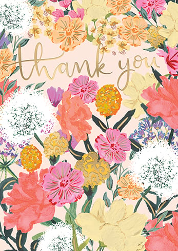 THANK YOU FLOWERS greeting card